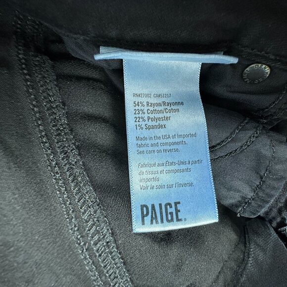 Paige Hoxton Ultra Skinny Jeans Womens Size 26 Mid Rise Dark Wash Black - Picture 6 of 12
